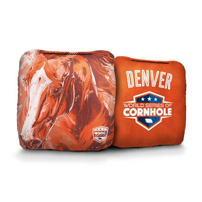 World Series of Cornhole 6-IN Professional Cornhole Bag Rapter - Denver Broncos