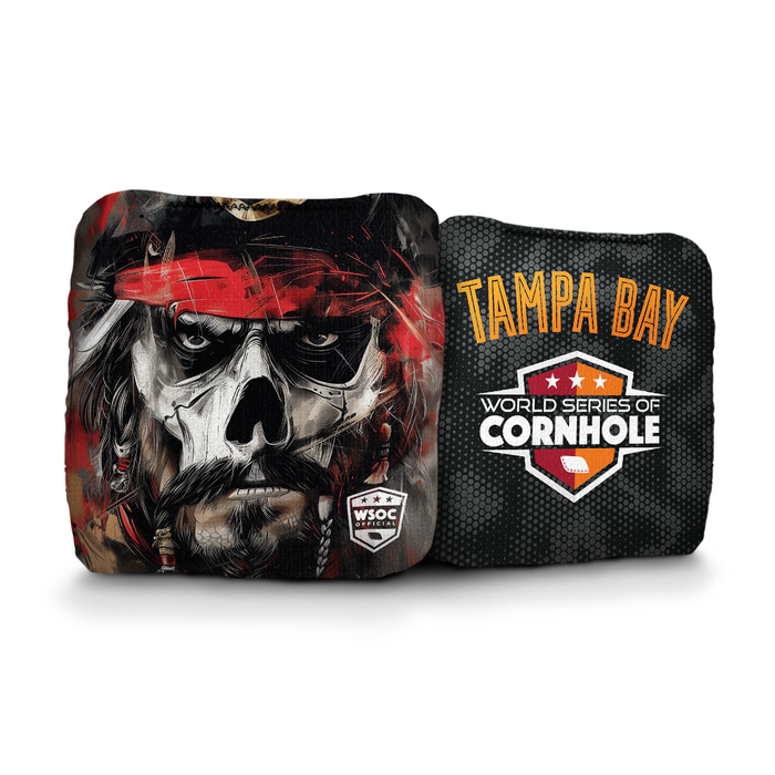 World Series of Cornhole Official 6-IN Professional Cornhole Bag Rapter - Tampa Bay Buccaneers