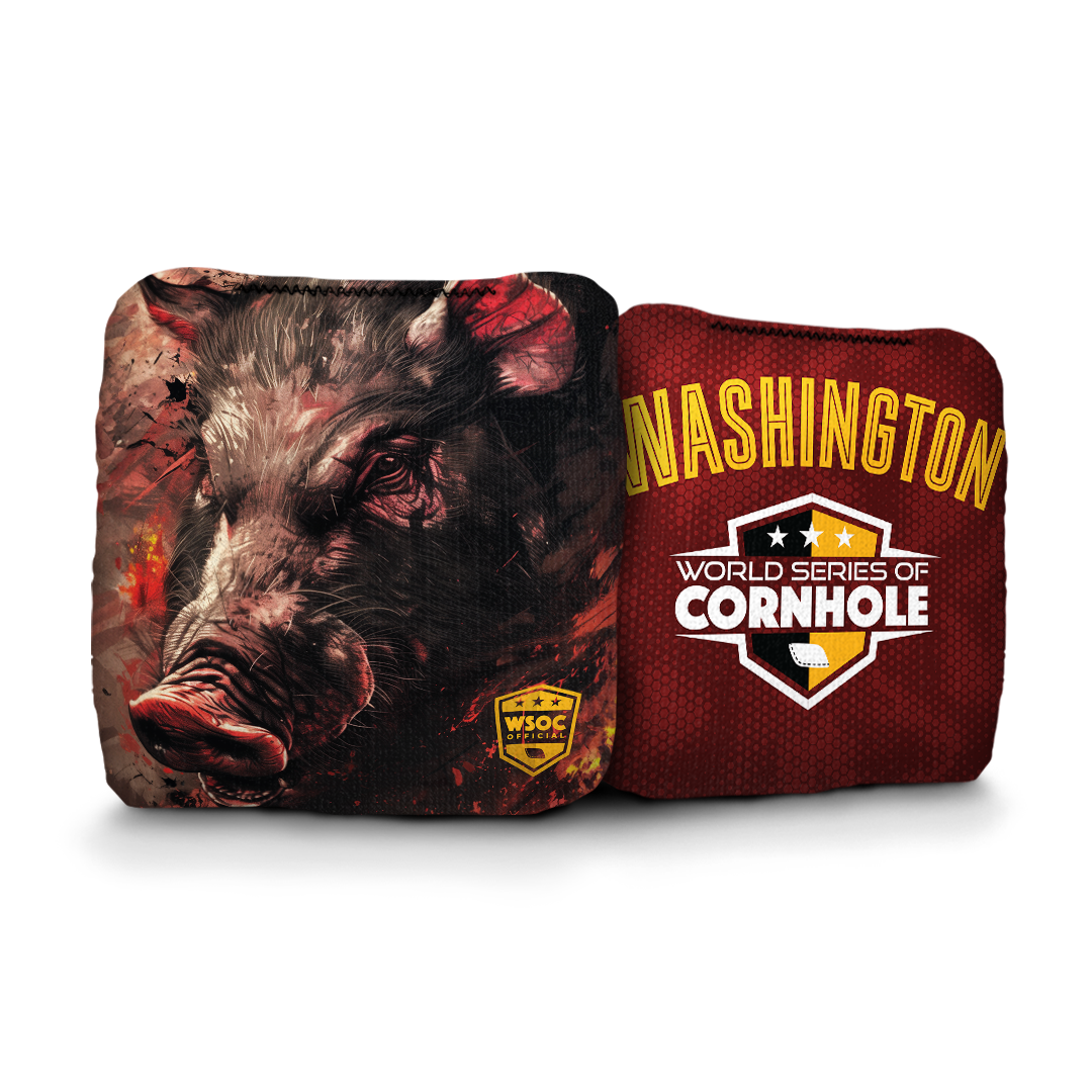 World Series of Cornhole Official 6-IN Professional Cornhole Bag Rapter - Washington Commanders