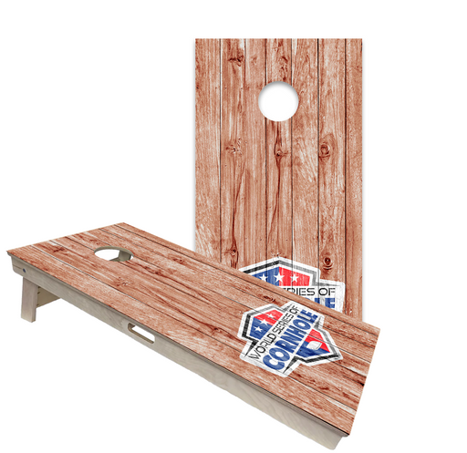 World Series of Cornhole Official 2' x 4' Professional Cornhole Board Runway 2402P - Wood Finish WSOC Plank Wood