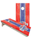World Series of Cornhole Official 2' x 4' Professional Cornhole Board Runway 2402P - WSOC Stripes Red and Blue