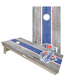 World Series of Cornhole Official 2' x 4' Professional Cornhole Board Runway 2402P - WSOC Stripes Grey and Blue
