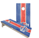 World Series of Cornhole Official 2' x 4' Professional Cornhole Board Runway 2402P - WSOC Stripes Blue and Red