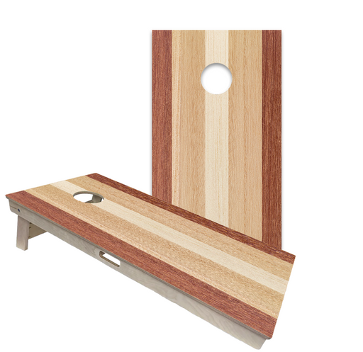 World Series of Cornhole Official 2' x 4' Professional Cornhole Board Runway 2402P - Classic Striped Woody