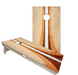 World Series of Cornhole Official 2' x 4' Professional Cornhole Board Runway 2402P - Retro Wood Curved Stripes