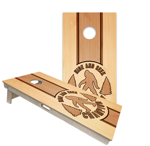 World Series of Cornhole Official 2' x 4' Professional Cornhole Board Runway 2402P - Hide and Seek Sasquatch
