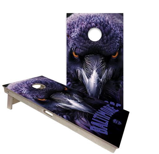 World Series of Cornhole Official 2' x 4' Professional Cornhole Board Runway 2402P - Baltimore Ravens