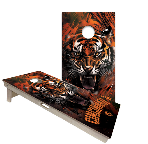 World Series of Cornhole Official 2' x 4' Professional Cornhole Board Runway 2402P - Cincinnati Bengals