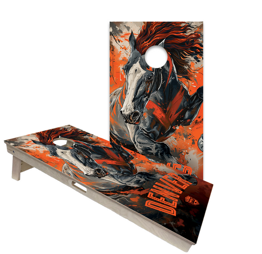 World Series of Cornhole Official 2' x 4' Professional Cornhole Board Runway 2402P - Denver Broncos