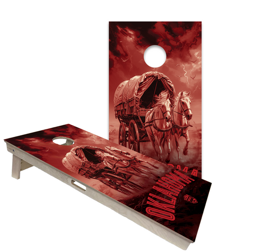 World Series of Cornhole Official 2' x 4' Professional Cornhole Board Runway 2402P - Oklahoma Sooners