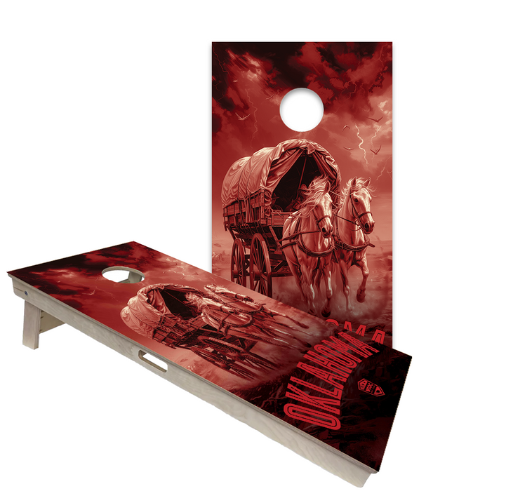 World Series of Cornhole Official 2' x 4' Professional Cornhole Board Runway 2402P - Oklahoma Sooners