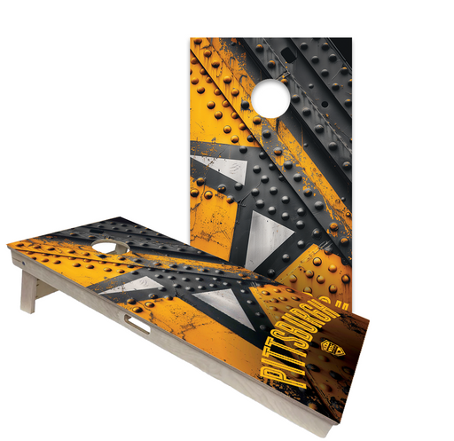 World Series of Cornhole Official 2' x 4' Professional Cornhole Board Runway 2402P - Pittsburgh Steelers