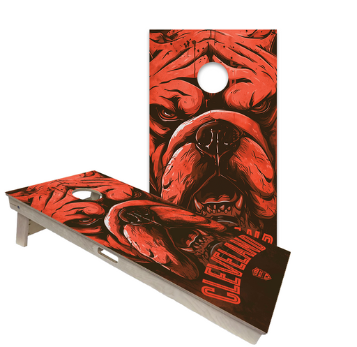 World Series of Cornhole Official 2' x 4' Professional Cornhole Board Runway 2402P - Cleveland Browns