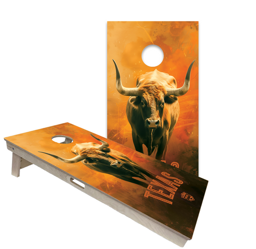 World Series of Cornhole Official 2' x 4' Professional Cornhole Board Runway 2402P - Texas Longhorns