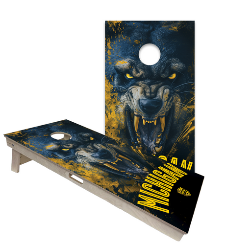 World Series of Cornhole Official 2' x 4' Professional Cornhole Board Runway 2402P - Michigan Wolverines