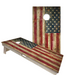 World Series of Cornhole Official 2' x 4' Professional Cornhole Board Runway 2402P - American Flag Rustic
