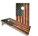 World Series of Cornhole Official 2' x 4' Professional Cornhole Board Runway 2402P - American Flag Rustic - Left
