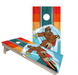 World Series of Cornhole Official 2' x 4' Professional Cornhole Board Runway 2402P - Surfing Sasquatch