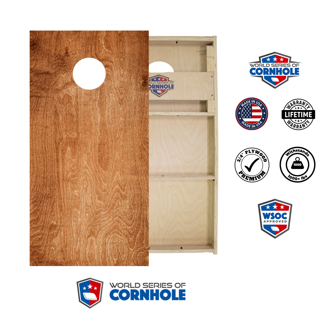 World Series of Cornhole Official 2' x 4' Professional Cornhole Board Runway 2402P - Wood Finish