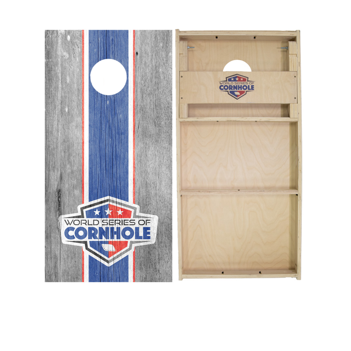 World Series of Cornhole Official 2' x 4' Professional Cornhole Board Runway 2402P - WSOC Stripes