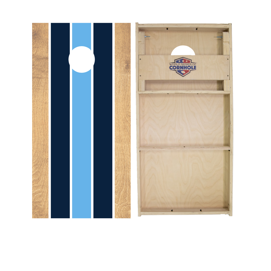 World Series of Cornhole Official 2' x 4' Professional Cornhole Board Runway 2402P - Classic Stripes