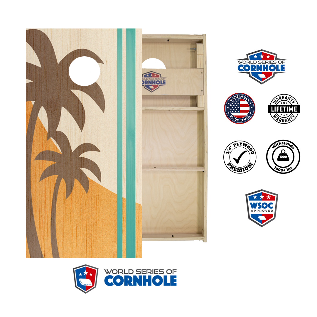 World Series of Cornhole Official 2' x 4' Professional Cornhole Board Runway 2402P - Surf Board