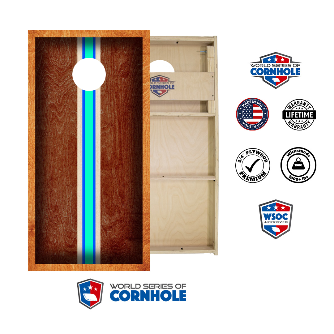 World Series of Cornhole Official 2' x 4' Professional Cornhole Board Runway 2402P - Surf Board