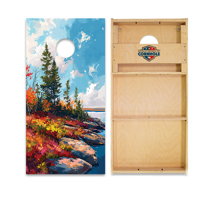 World Series of Cornhole Official 2' x 4' Professional Cornhole Board Runway 2402P - Acadia National Park