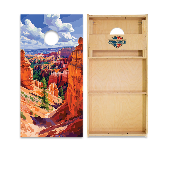 World Series of Cornhole Official 2' x 4' Professional Cornhole Board Runway 2402P - Bryce Canyon National Park