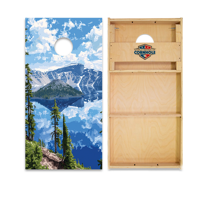 World Series of Cornhole Official 2' x 4' Professional Cornhole Board Runway 2402P - Crater Lake National Park