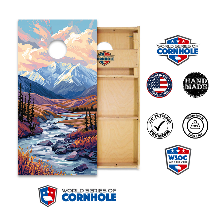 World Series of Cornhole Official 2' x 4' Professional Cornhole Board Runway 2402P - Denali National Park