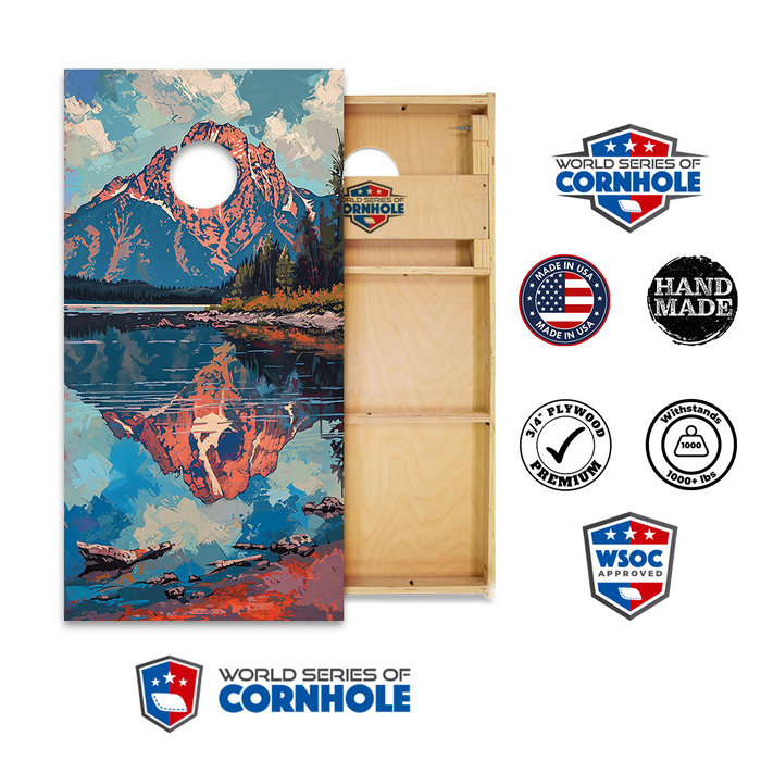 World Series of Cornhole Official 2' x 4' Professional Cornhole Board Runway 2402P - Grand Teton National Park