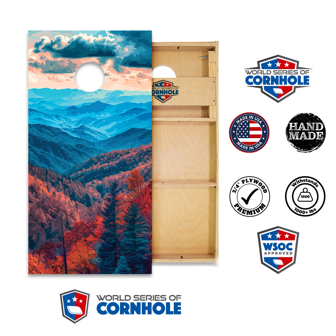 World Series of Cornhole Official 2' x 4' Professional Cornhole Board Runway 2402P - Great Smoky Mountains National Park