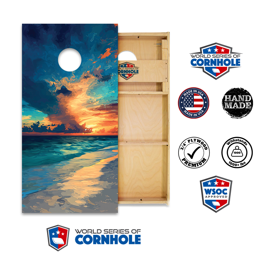 World Series of Cornhole Official 2' x 4' Professional Cornhole Board Runway 2402P - Gulf Shores National Park