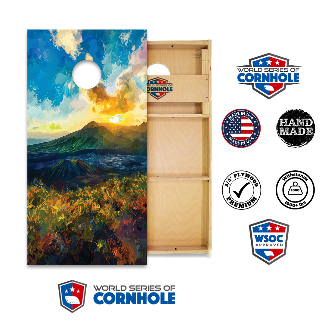 World Series of Cornhole Official 2' x 4' Professional Cornhole Board Runway 2402P - Hawaii Volcanoes National Park