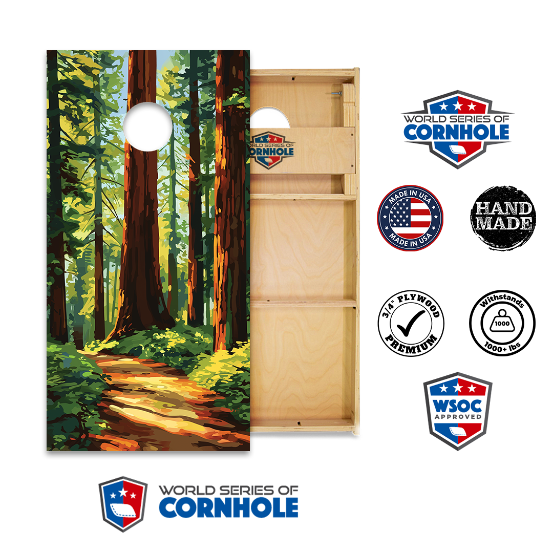 World Series of Cornhole Official 2' x 4' Professional Cornhole Board Runway 2402P - Redwood National Park