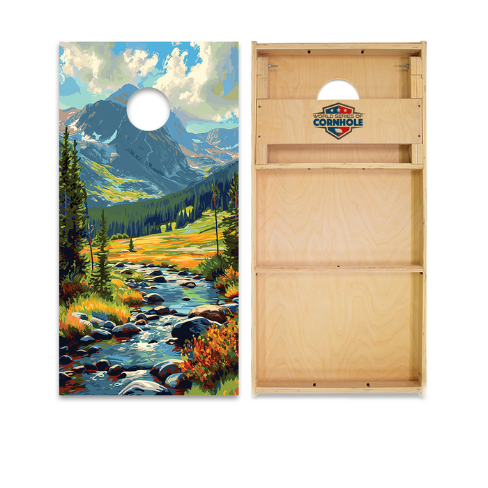 World Series of Cornhole Official 2' x 4' Professional Cornhole Board Runway 2402P - Rocky Mountain National Park