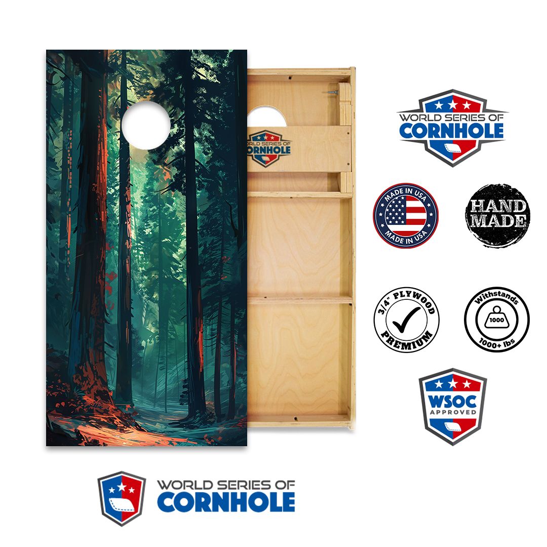 World Series of Cornhole Official 2' x 4' Professional Cornhole Board Runway 2402P - Sequoia National Park