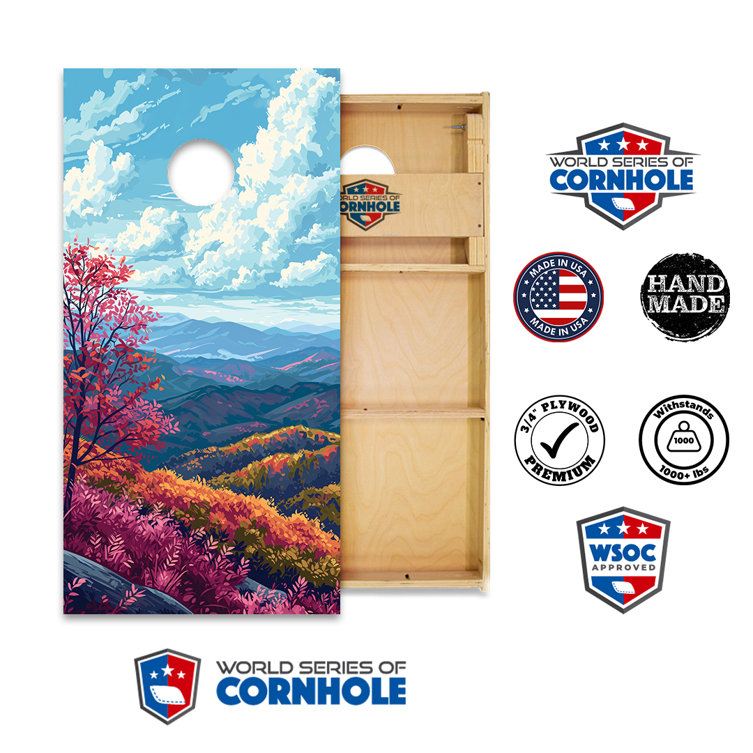 World Series of Cornhole Official 2' x 4' Professional Cornhole Board Runway 2402P - Shenandoah National Park