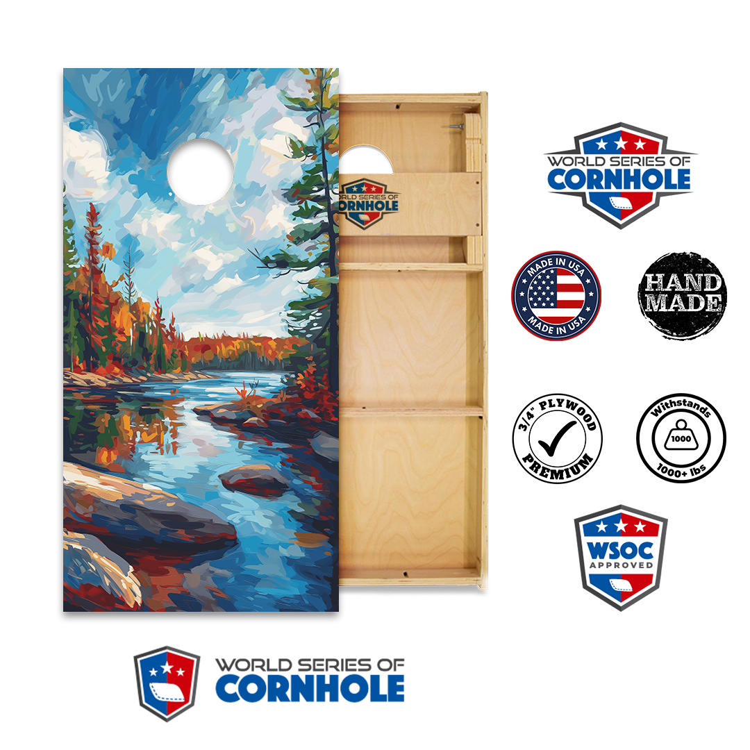 World Series of Cornhole Official 2' x 4' Professional Cornhole Board Runway 2402P - National Park - Voyageurs