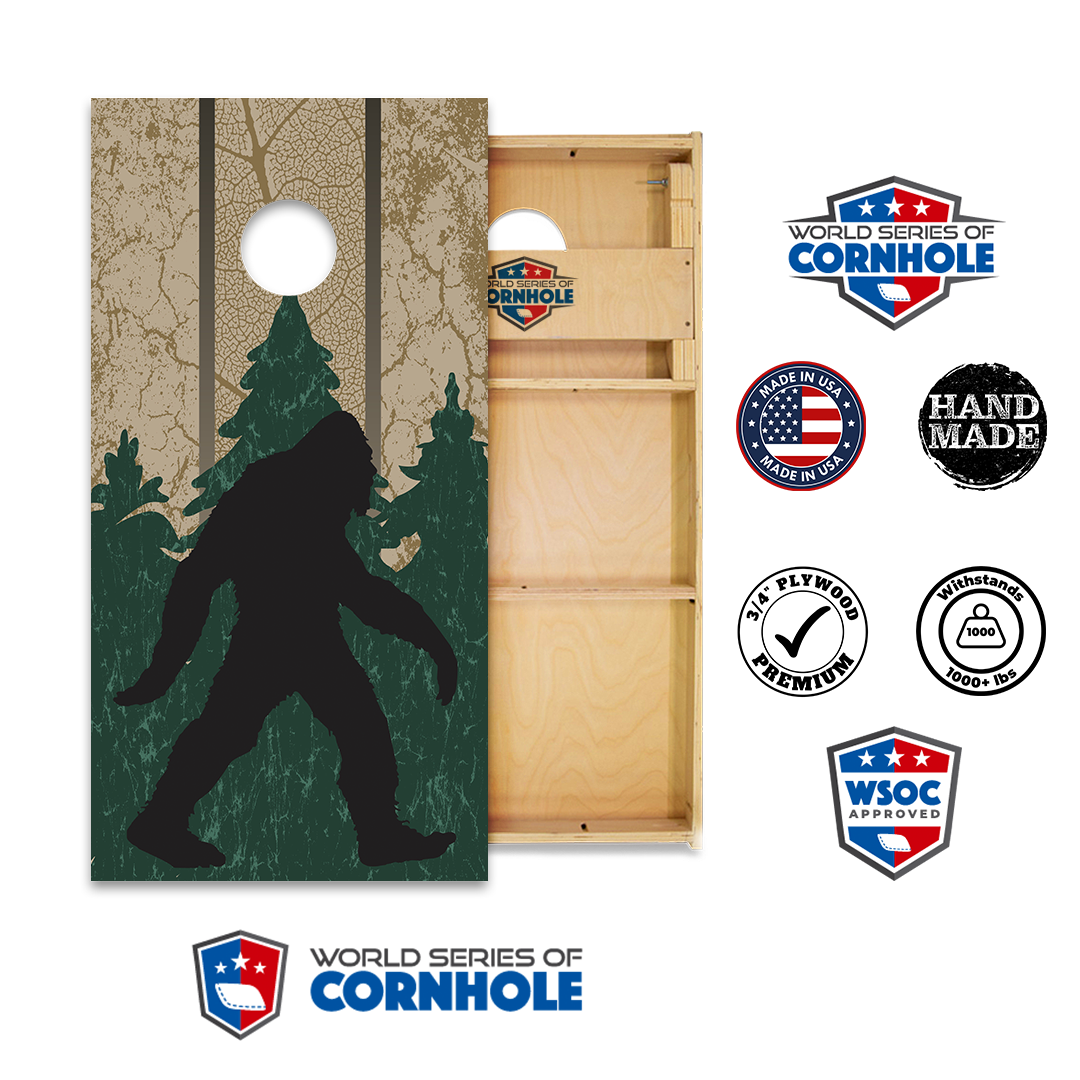 World Series of Cornhole Official 2' x 4' Professional Cornhole Board Runway 2402P - Wilderness Sasquatch