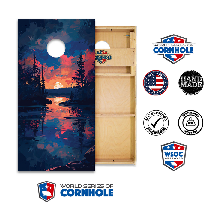 World Series of Cornhole Official 2' x 4' Professional Cornhole Board Runway 2402P - Acadia National Park