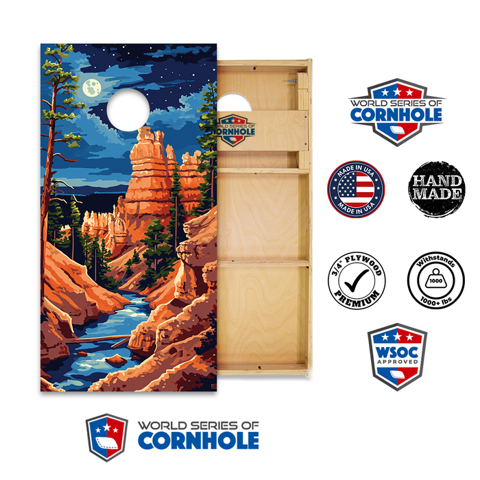 World Series of Cornhole Official 2' x 4' Professional Cornhole Board Runway 2402P - Bryce Canyon National Park