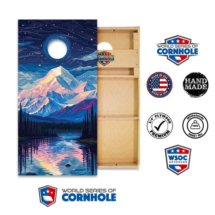 World Series of Cornhole Official 2' x 4' Professional Cornhole Board Runway 2402P - Denali National Park