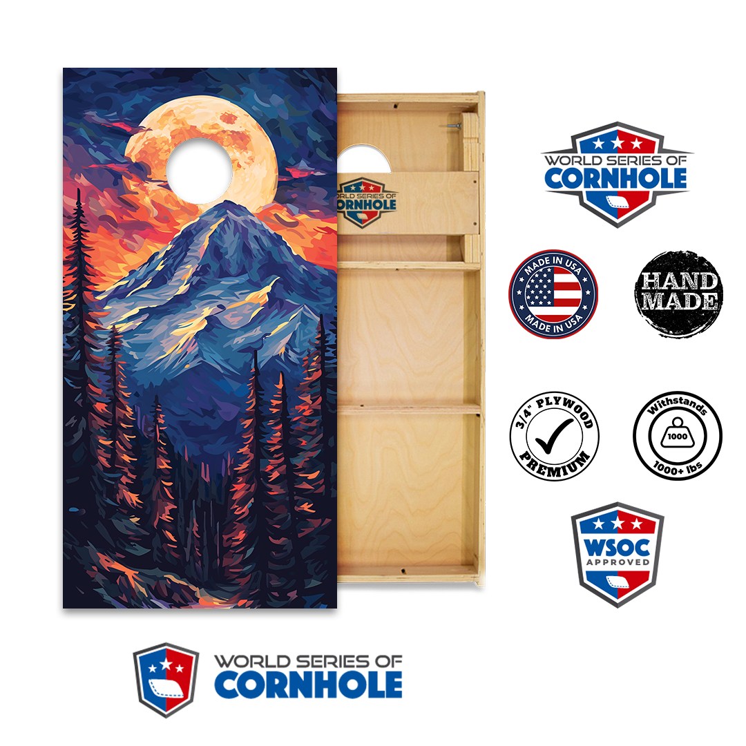 World Series of Cornhole Official 2' x 4' Professional Cornhole Board Runway 2402P - National Park - Mt. Olympus