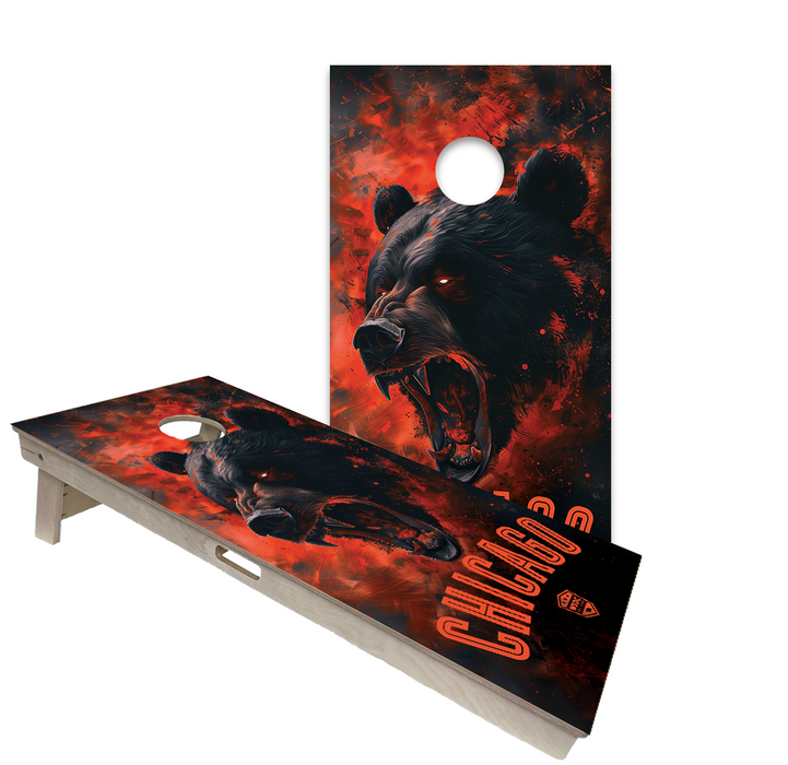 World Series of Cornhole Official 2' x 4' Professional Cornhole Board Runway 2402P - Chicago Bears
