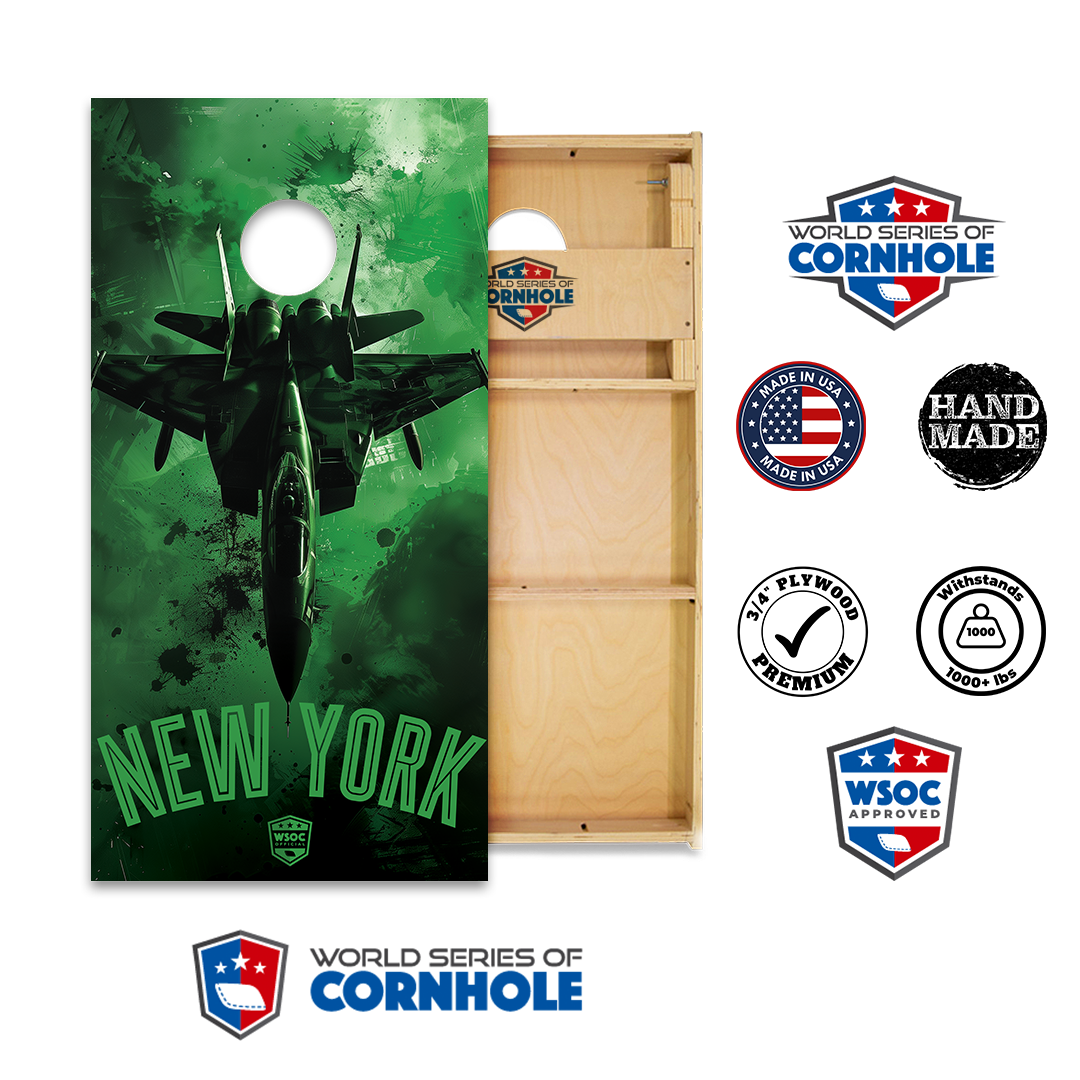 World Series of Cornhole Official 2' x 4' Professional Cornhole Board Runway 2402P - New York Jets