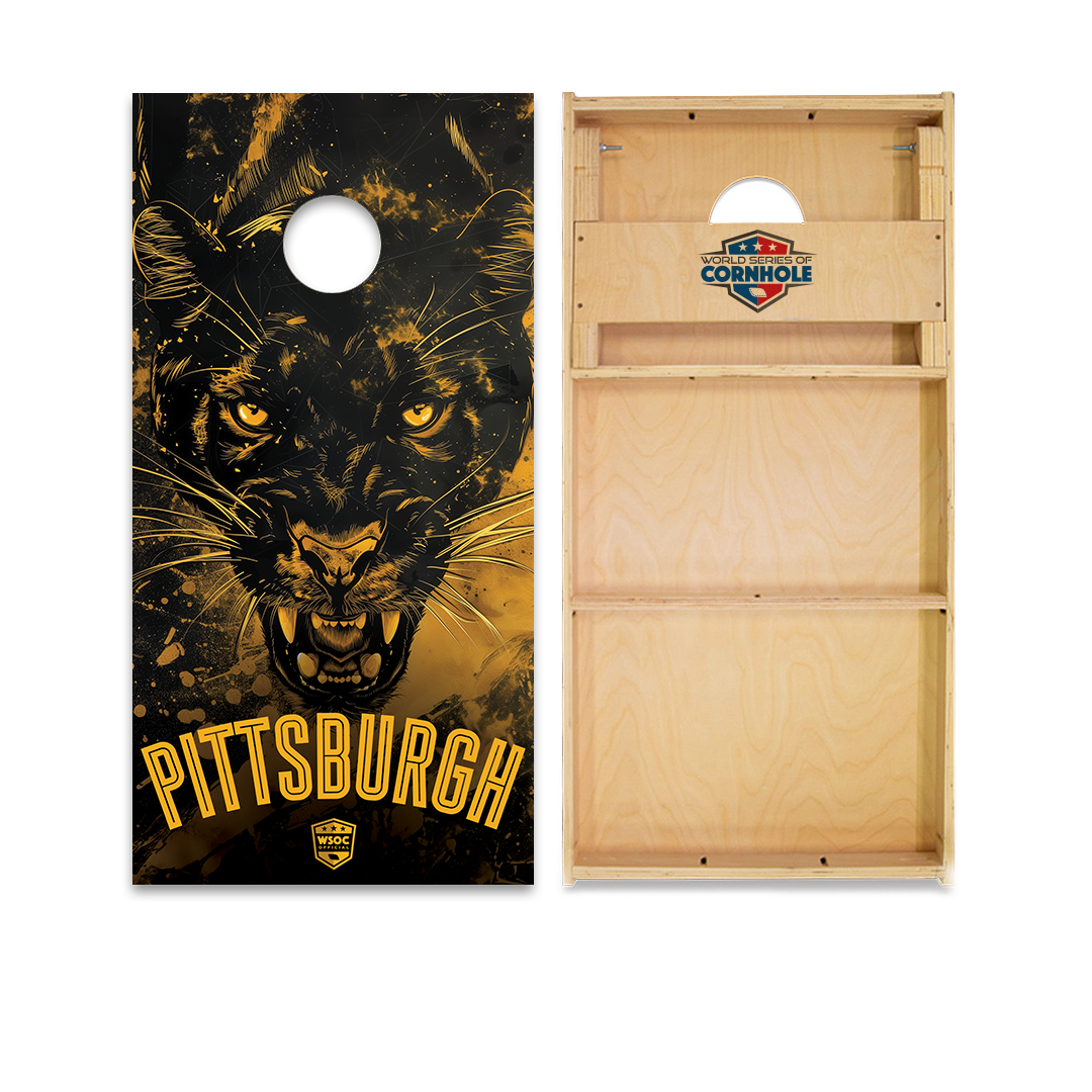 World Series of Cornhole Official 2' x 4' Professional Cornhole Board Runway 2402P - Pitt Panthers