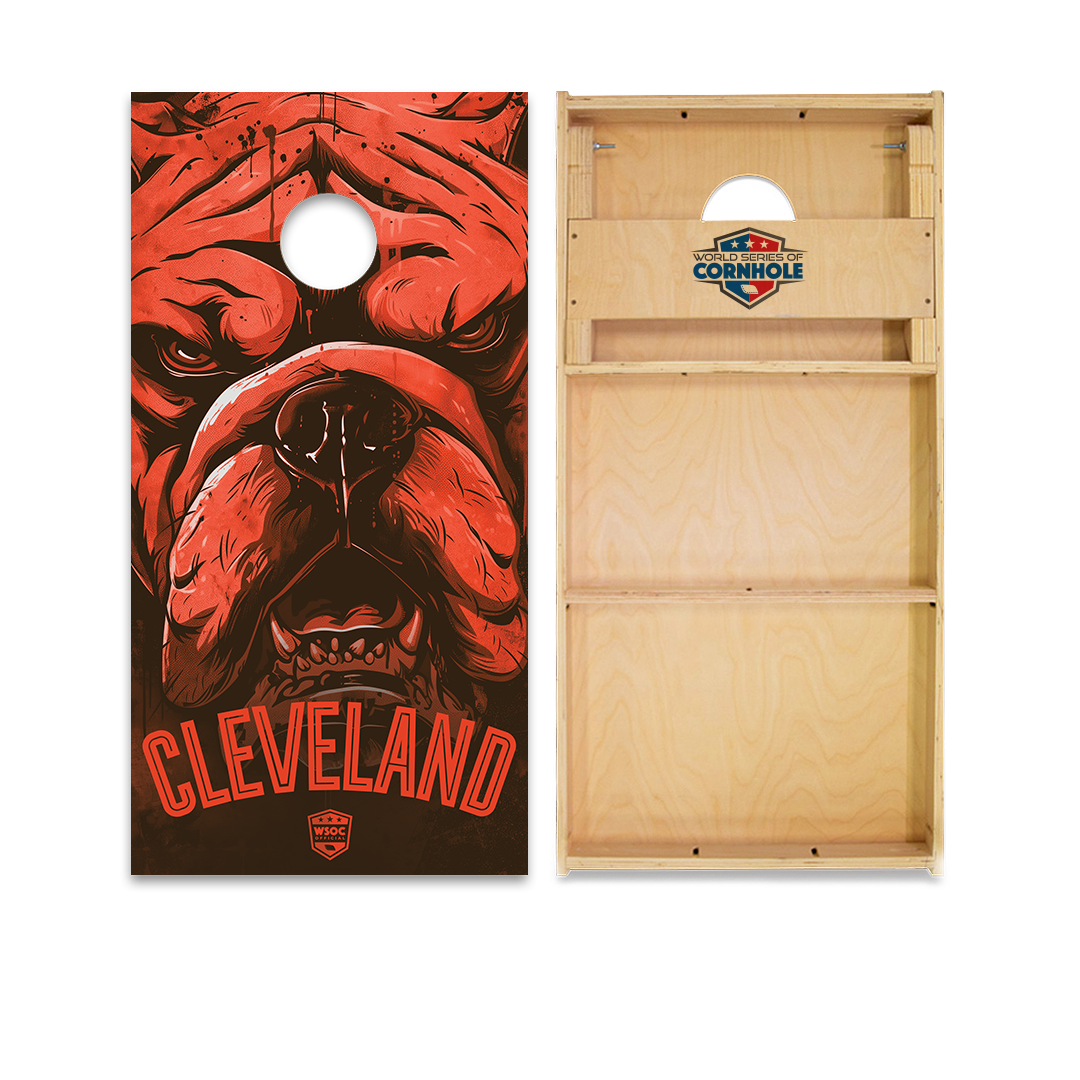 World Series of Cornhole Official 2' x 4' Professional Cornhole Board Runway 2402P - Cleveland Browns