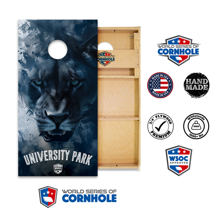 World Series of Cornhole Official 2' x 4' Professional Cornhole Board Runway 2402P - Penn State Nittany Lions